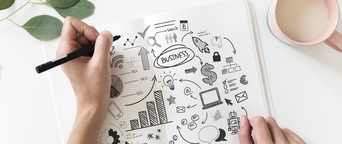 ENGIE & Wefound s’associent à Maddyness et lancent le concours de Startups Mutations : Enrrgie en communauté Shema d'un business plan au crayon à papier