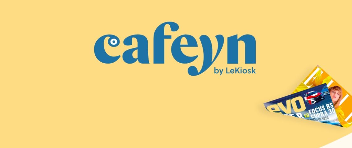 LeKiosk, service de streaming d'information, fait peau neuve et devient Cafeyn Nouveau logo Cafeyn