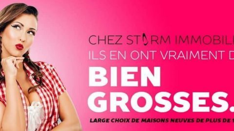 une pub sexiste dans le secteur de l'immobilier
