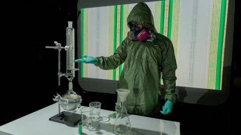 un scientifique fait des tests