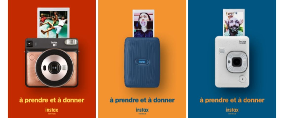 La campagne de communication de Noel d’Instax a été réalisé par FCINQ et GAD accompagnées de Moonlike Appareil photo Instax, Imprimante, l’Instax mini Link et Mini Play