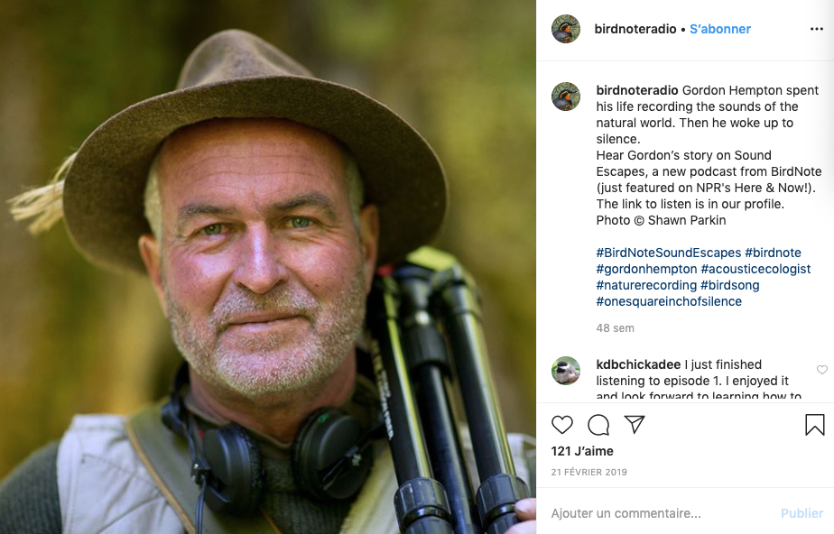 Le bioacousticien Gordon Hempton