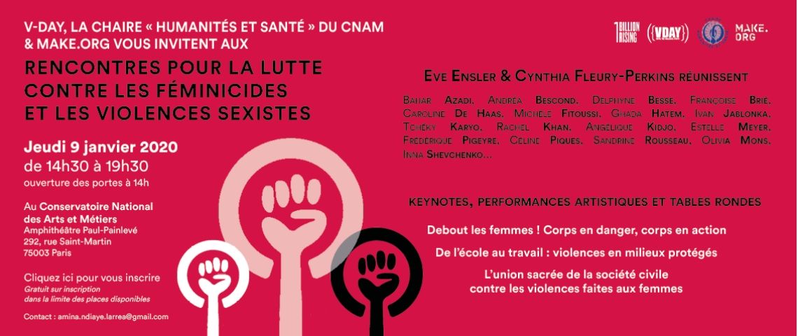 Paris « Les Rencontres pour la lutte contre les Féminicides et les Violences Sexistes ». auront lieu au CNAM à Paris le 9 janvier 2020 Invitation pour les « Les Rencontres pour la lutte contre les Féminicides et les Violences Sexistes »