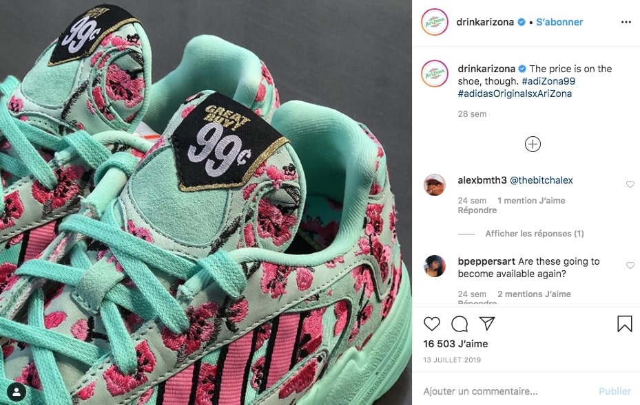 Collaboration AriZona et adidas