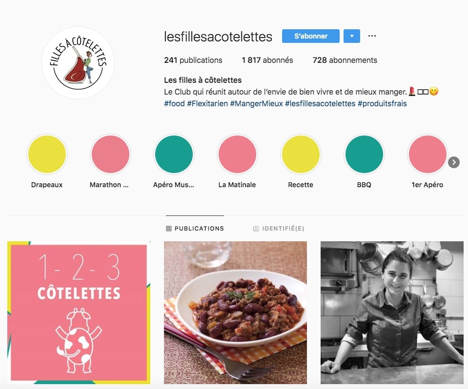 Capture d'écran d'Instagram
