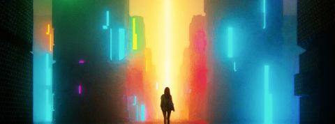 Interview d'Alain Damasio, auteur des Furtifs Image d'une femme de dos dans une ville futuriste