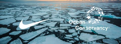 Qu'est-ce que le contributing ? Un visuel montrant un océan glacé pour l'engagement de Nike