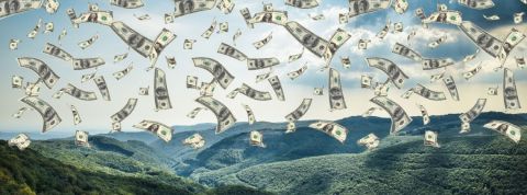 Les milliardaires qui veulent sauver la planète Des montagnes avec des billets de dollars dessus