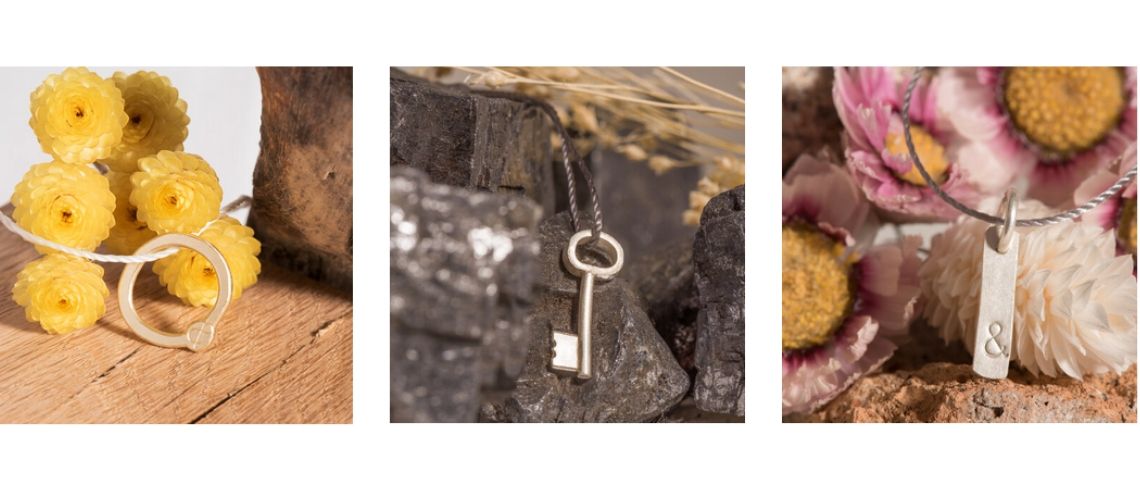 Pour la Saint-Valentin Back Market et la marque Nowa s'associent pour lancer une collection de pendentifs durables réalisés à partir de métaux précieux recyclés Pendentifs