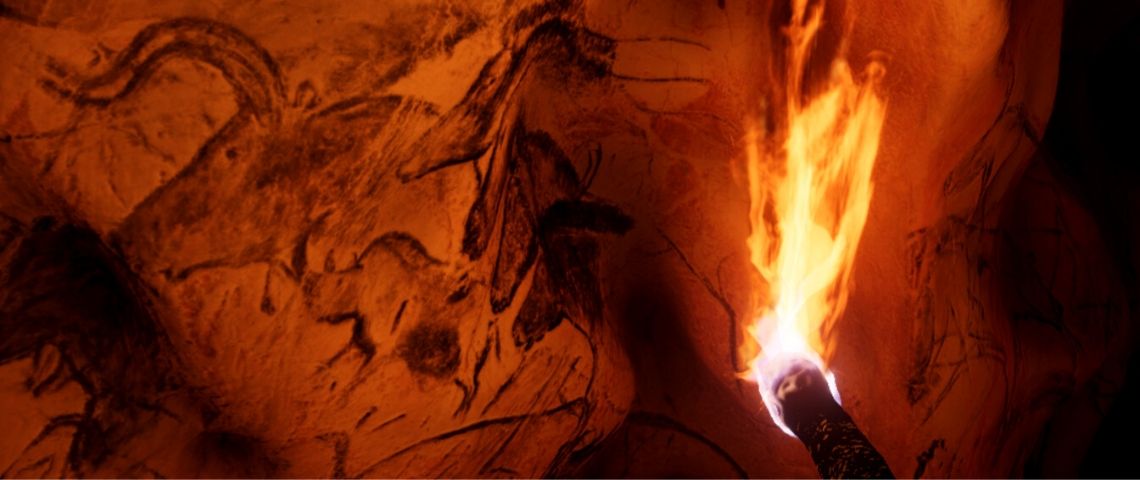 À voir : la grotte Chauvet en 360°, comme si vous y étiez un mur de grotte avec des peintures