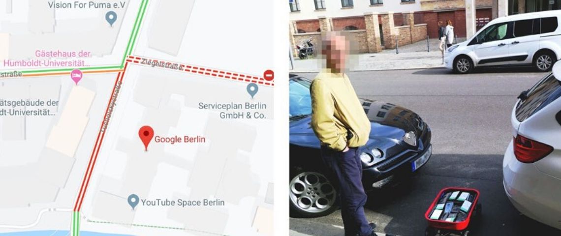 Cet artiste a hacké Google Maps en générant un faux embouteillage Cet artiste a hacké Google Maps en générant un faux embouteillage