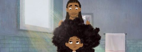 Ce film d’animation sponsorisé par Dove a gagné un Oscar un père afro-américain tente de coiffer les cheveux de sa fille