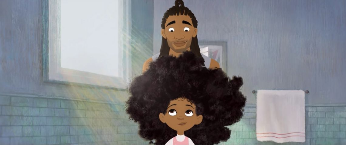 Ce film d’animation sponsorisé par Dove a gagné un Oscar un père afro-américain tente de coiffer les cheveux de sa fille