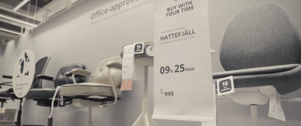 A Dubaï Ikea propose de régler ses achats grâce à son temps de trajet Articl avec un prix converti en temps de trajet