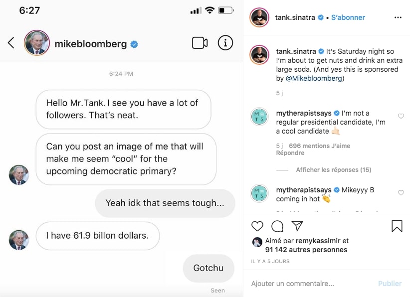 Compte Instagram Tank Sinatra