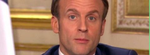 Emmanuel Macron pendant son discours Emmanuel Macron pendant son discours