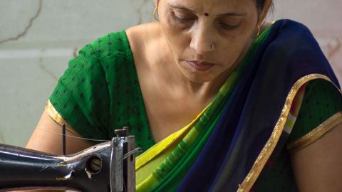 Une couturière indienne