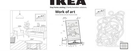 IKEA propose des activités pour les enfants pendant le confinement Une partie du catalogue IKEA à colorier