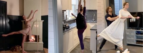 Les danseurs de ballet font vivre leur art pendant le confinement Les danseurs dansent chez eux