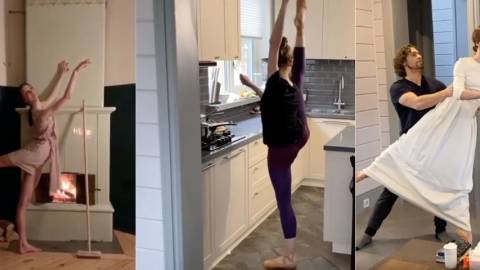 Les danseurs dansent chez eux