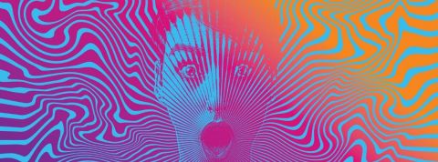 Comment gérer sa santé mentale pendant le confinement ? Dessin psychédélique d'une femme surprise