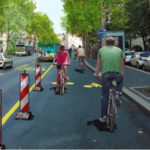 L'avenue du général Leclerc dans le 14ème arrondissement, transformé en piste cyclable