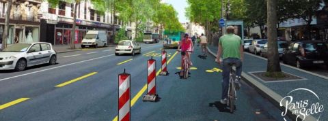 Le vélo pourra-t-il faciliter le déconfinement ? L'avenue du général Leclerc dans le 14ème arrondissement, transformé en piste cyclable