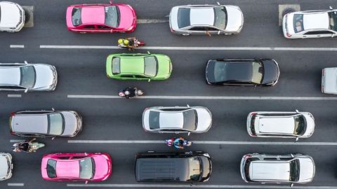 Un embouteillage vu de haut