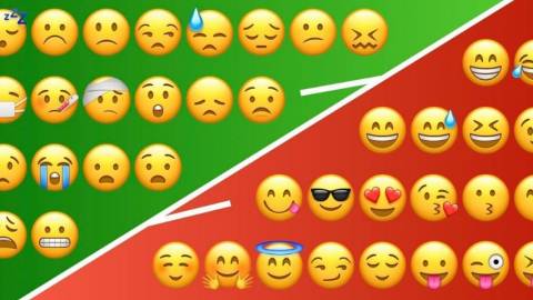 emojis négatifs et positifs