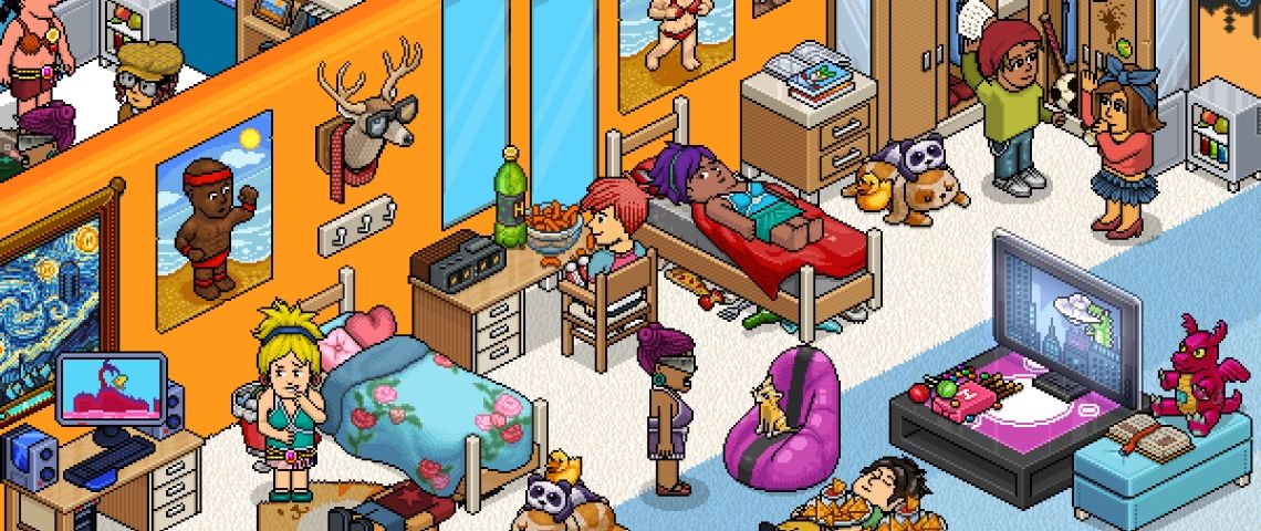 Les applis qui renaissent de leurs cendres grâce au confinement Capture d'écran du jeu Habbo