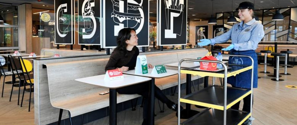 McDo se réinvente pour le déconfinement Un concept de McDonald's aux Pays-Bas