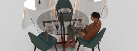 Mannequins, pandas, plexiglas… les restos passent pros dans l’art de la distanciation sociale un design en plexiglas pour une table de restaurant