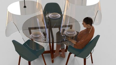 un design en plexiglas pour une table de restaurant