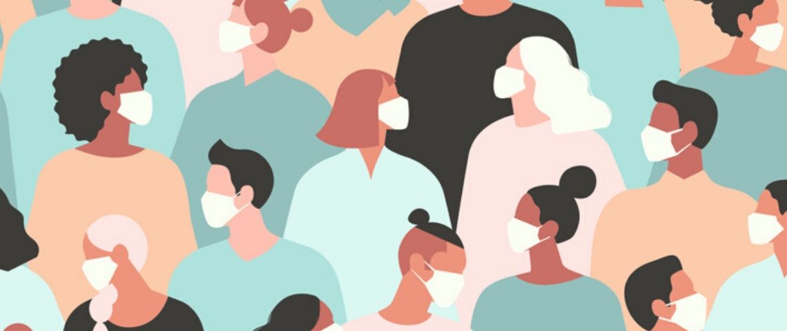 Les événements, des plateformes coopération et transformation pour le monde d’après Des gens avec des masques
