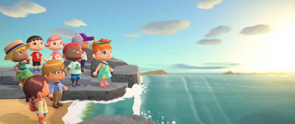 Plutôt trader ou communiste ? Sur Animal Crossing il faut choisir son camp Personnages d'Animal Crossing regroupés sur une plage