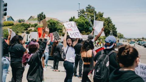Manifestation Black Lives Matter en Californie aux États-Unis