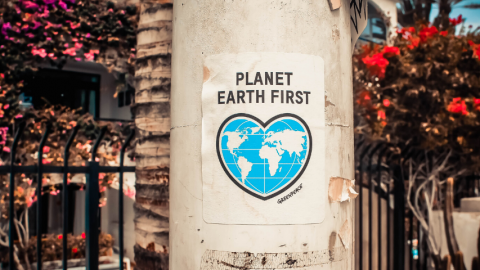 affiche planet earth first greenpeace