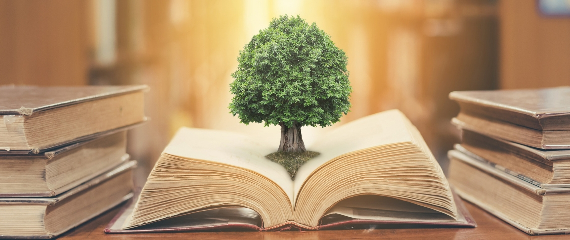 Pourquoi est-il important de comprendre l'histoire de l'écologie ? Un arbre sortant d'un livre