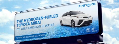 Des panneaux publicitaires qui purifient l’air : entre bonne idée et cache-misère panneau d'affichage pour toyota