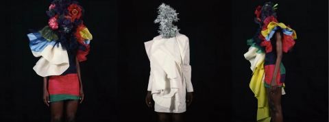 Fashion Week de Paris : privées de défilés, les marques font leur cinéma mannequin et vêtements colorés sur fond noir