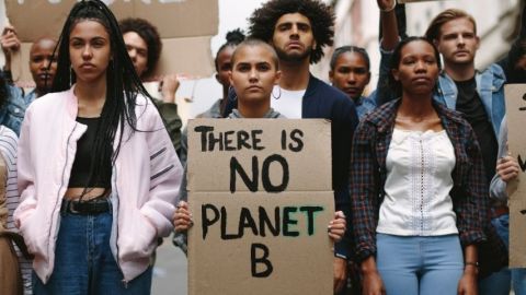 Des manifestants pour le climat