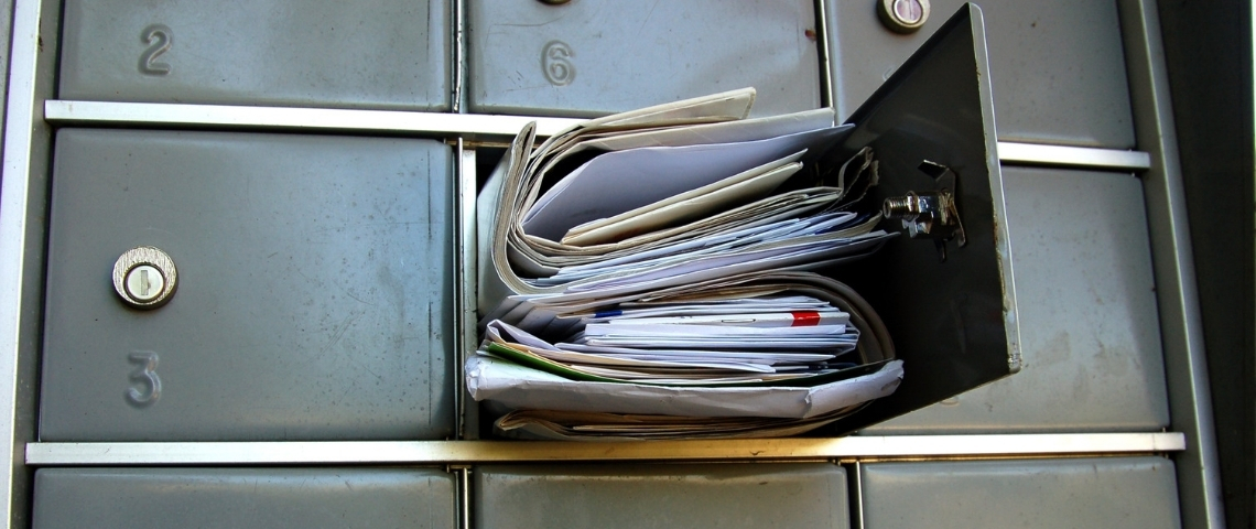 Le journalisme envahit nos boites mails Une boite aux lettres remplie