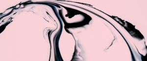 encre noire sur fond rose abstrait