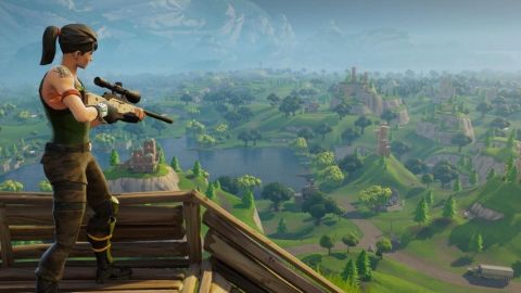 un joueur qui vise dans un fusil à lunette