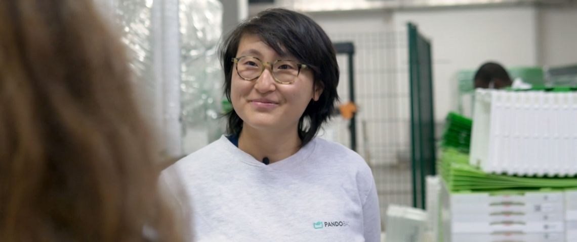 Pandobac, la solution qui emballe Rungis Shu CEO de Pandobac sourire