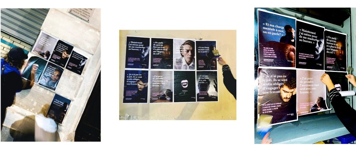 Les Lionnes invitent les hommes à réfléchir sur leurs comportements toxiques, leurs silences et leur incapacité à se questionner sur les violences sexistes et sexuelles à travers la campagne : #DurDurDetreUnHomme Affiches des Lionnes #DurDurDetreUnHomme