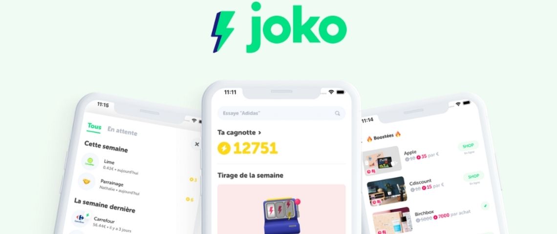 Joko, application de cashback, qui récompense les dépenses de ses utilisateurs, lève 10 millions d'euros Capture de l'application Joko