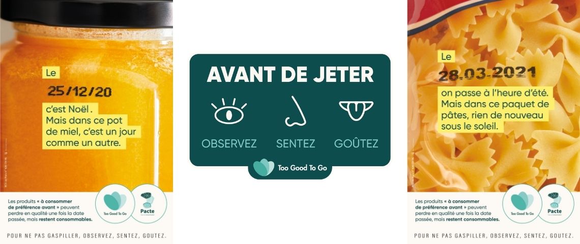A l'occasion de la journée nationale de lutte contre le gaspillage alimentaire du 16 octobre 2020 est l’occasion de présenter trois avancées concrètes sur les engagements du Pacte sur les Dates de Consommation Visuels de la campagne de sensibilisation sur les dates de consommation de Too Good To Go