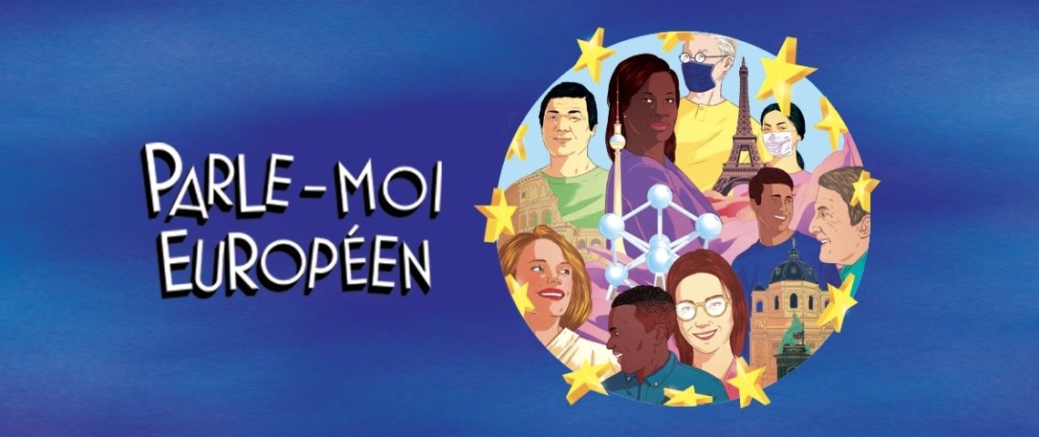 Le Parlement Européen lance son premier podcast pour décrypter l’Europe d'aujourd'hui et imaginer celle de demain avec Bababam Logo de la série de podcast