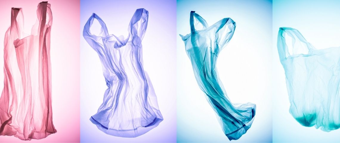 Que cachent vraiment les bioplastiques ? Des sacs en plastique de différentes couleurs